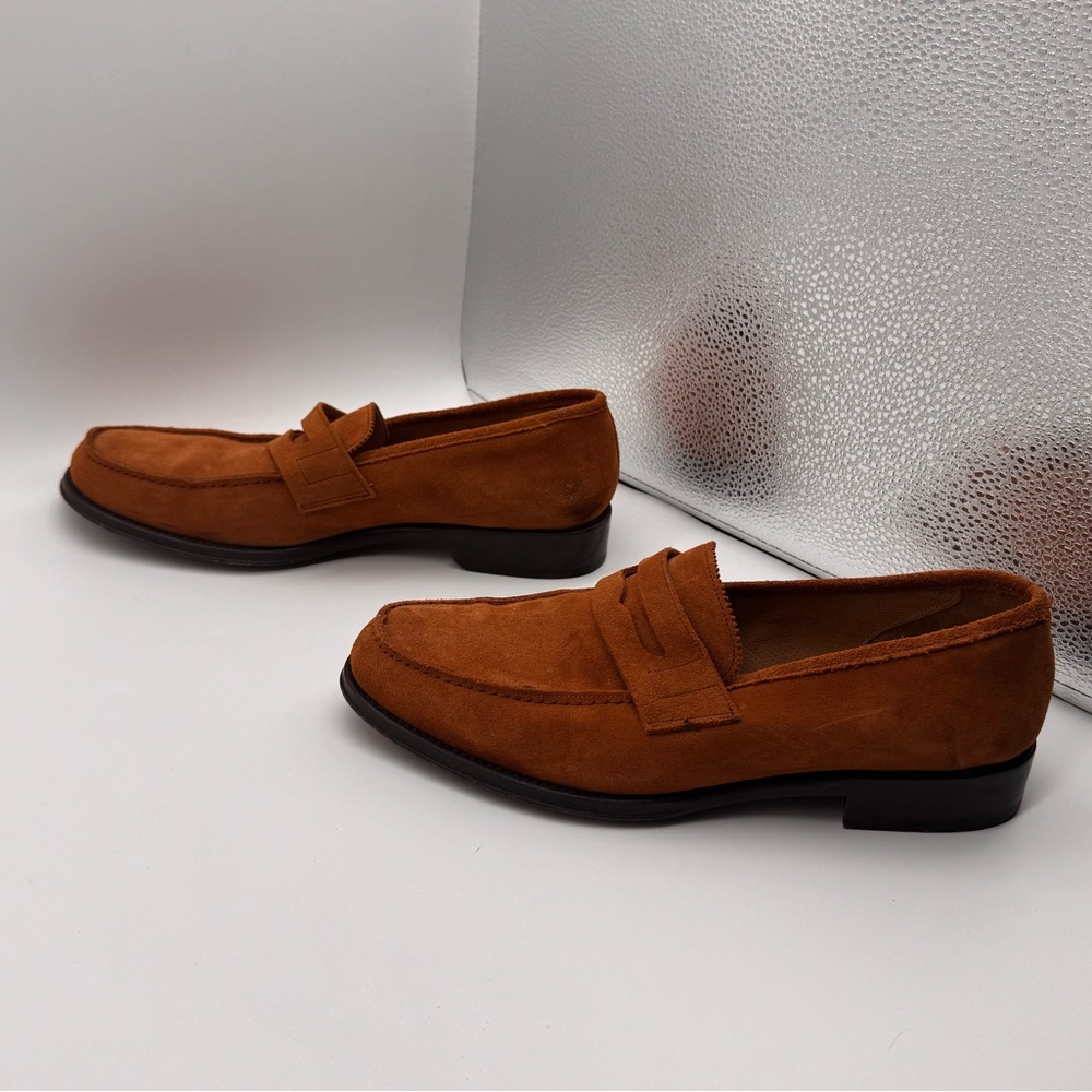 Elegant Tan Suede Loafers for Men